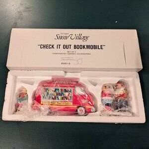 Department 56 Original Snow Village Check It Out Bookmobile